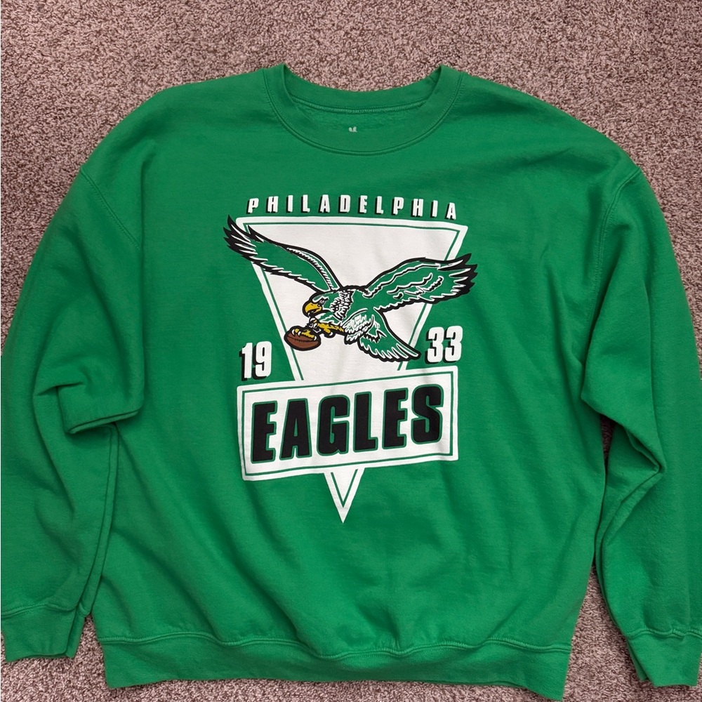 Philadelphia Eagles Kelly Green Crewneck Sweater